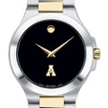 Appalachian State Men's Movado Collection Two-Tone Watch with Black Dial - Image 1