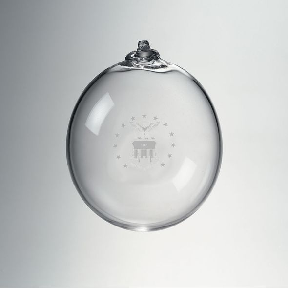 USAFA Glass Ornament by Simon Pearce - Image 1