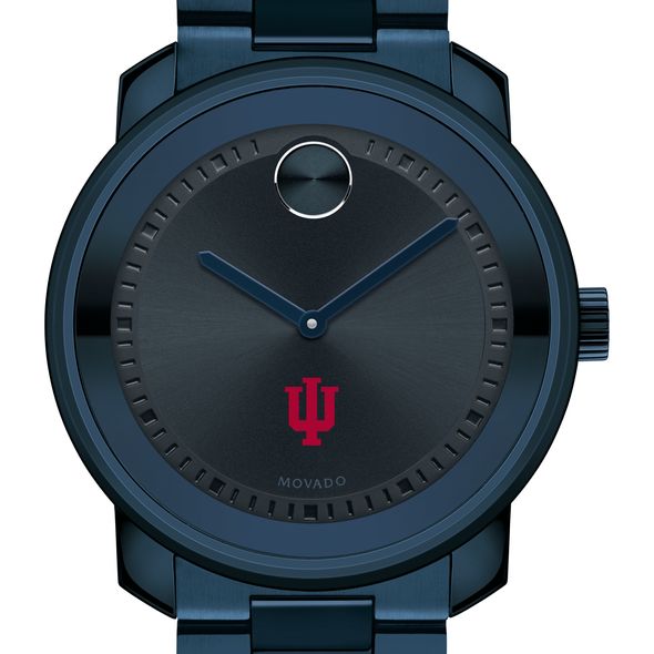 Indiana University Men's Movado BOLD Blue Ion with Bracelet - Image 1