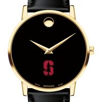 Stanford Men's Movado Gold Museum Classic Leather