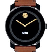 Christopher Newport University Men's Movado BOLD with Brown Leather Strap