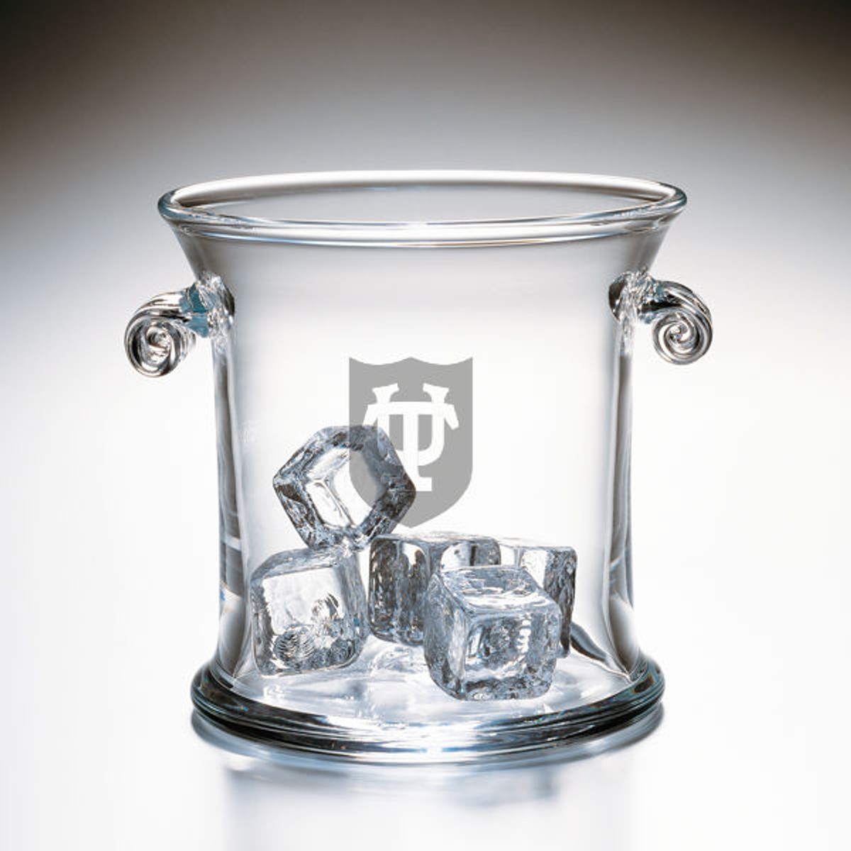 Tulane University Glass Ice Bucket by Simon Pearce at M.LaHart & Co.