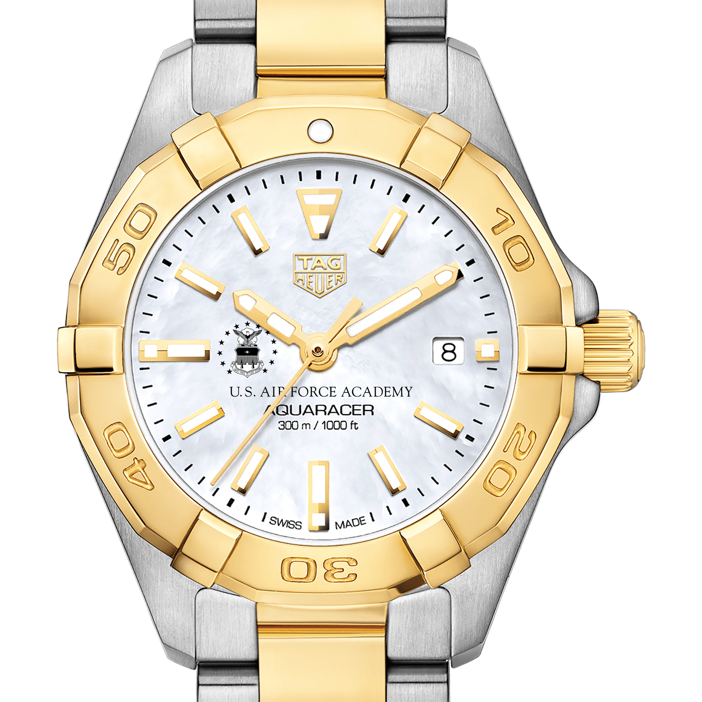 US Air Force Academy TAG Heuer Two-Tone Aquaracer for Women