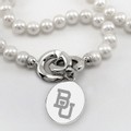 Baylor Pearl Necklace with Sterling Silver Charm - Image 2