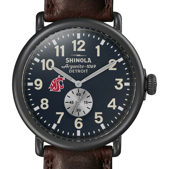 WSU Shinola Watch, The Runwell 47mm Midnight Blue Dial - Image 1