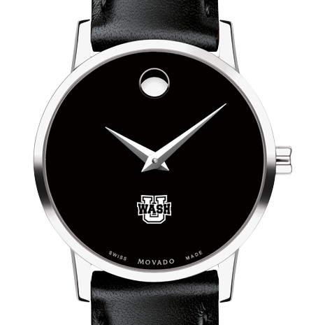 WUSTL Women's Movado Museum with Leather Strap