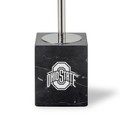 Ohio State University Polished Nickel Lamp with Marble Base & Linen Shade - Image 2