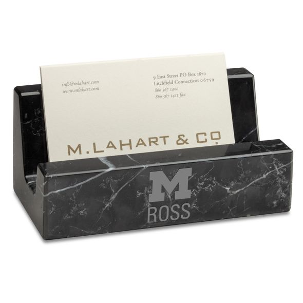 Michigan Ross Marble Business Card Holder - Image 1