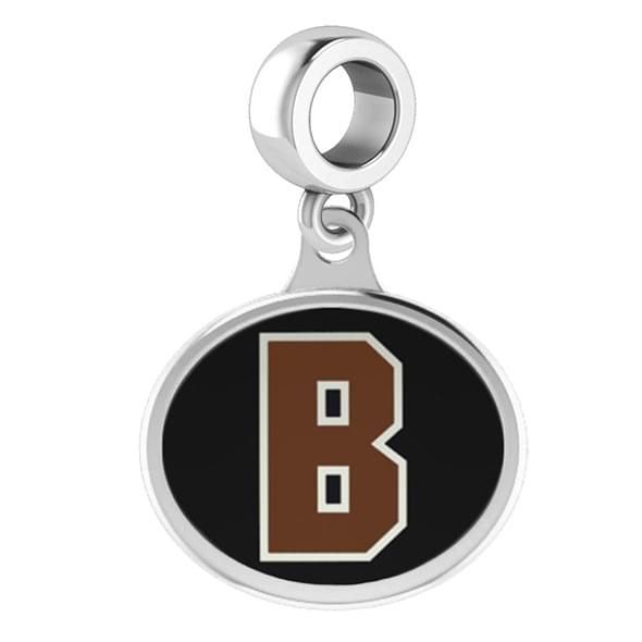 Brown Round Enameled Drop Charm
