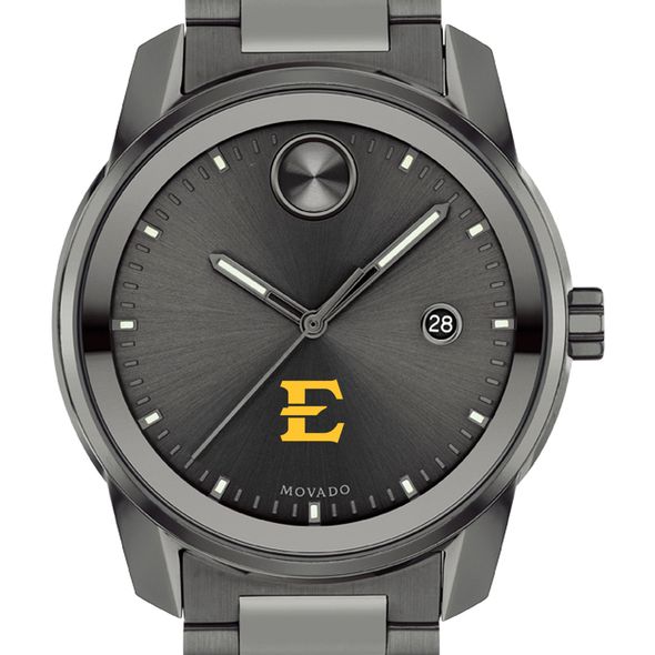 East Tennessee State University Men's Movado BOLD Gunmetal Grey with Date Window - Image 1