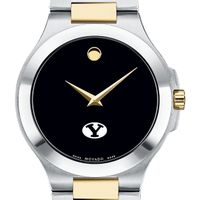 BYU Men's Movado Collection Two-Tone Watch with Black Dial