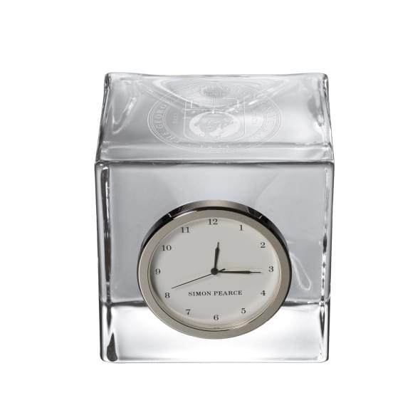George Washington Glass Desk Clock by Simon Pearce