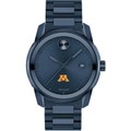 University of Minnesota Men's Movado BOLD Blue Ion with Date Window - Image 2