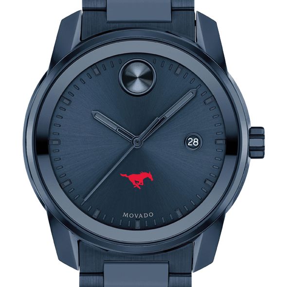 Southern Methodist University Men's Movado BOLD Blue Ion with Date Window