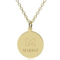 Marist 18K Gold Pendant & Chain - Image 1