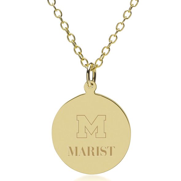 Marist 18K Gold Pendant & Chain - Image 1