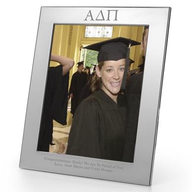 Alpha Delta Pi Polished Pewter Frame (Large 8x10)