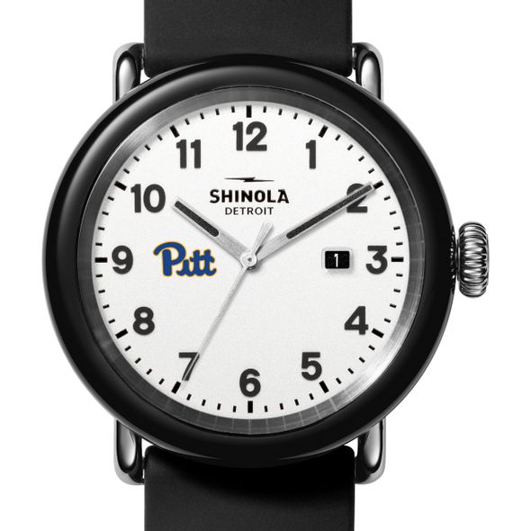 University of Pittsburgh Shinola Watch, The Detrola 43mm White Dial at M.LaHart & Co. - Image 1