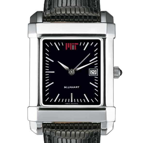 MIT Men's Black Quad Watch with Leather Strap