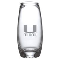 University of Miami Glass Addison Vase by Simon Pearce