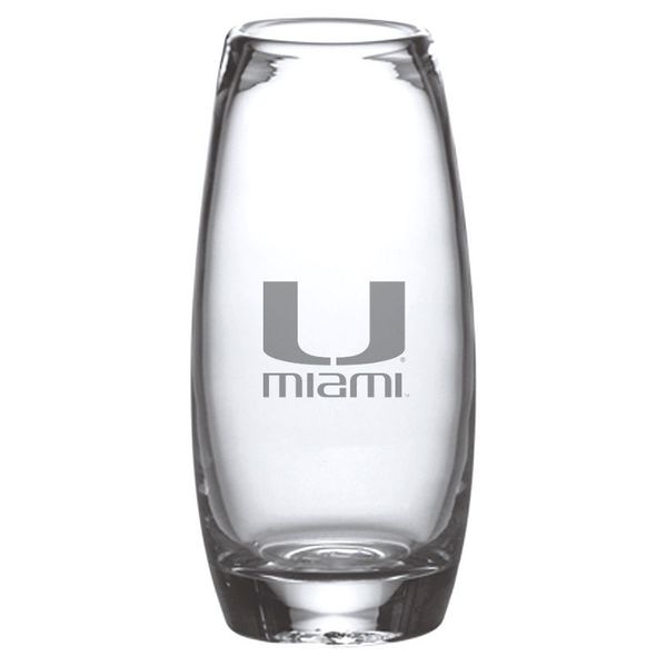 University of Miami Glass Addison Vase by Simon Pearce - Image 1