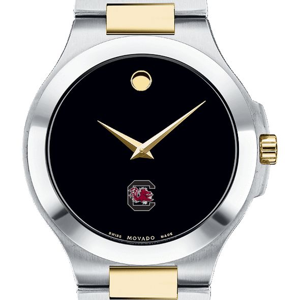 University of South Carolina Men's Movado Collection Two-Tone Watch with Black Dial - Image 1