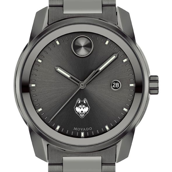 University of Connecticut Men's Movado BOLD Gunmetal Grey with Date Window - Image 1