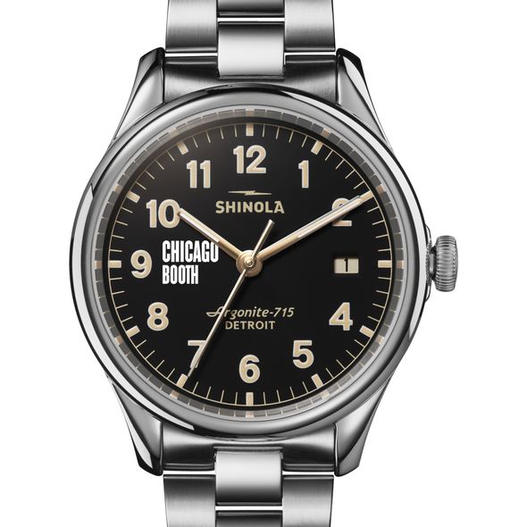 Chicago Booth Shinola Watch, The Vinton 38mm Black Dial - Image 1
