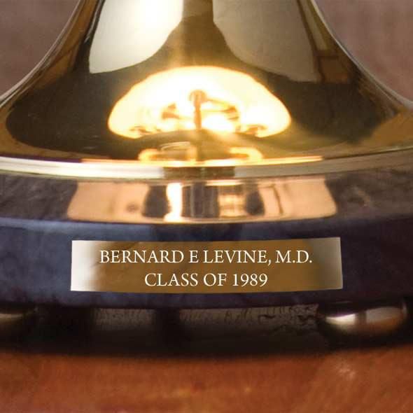 University Of Michigan Lamp In Brass Marble