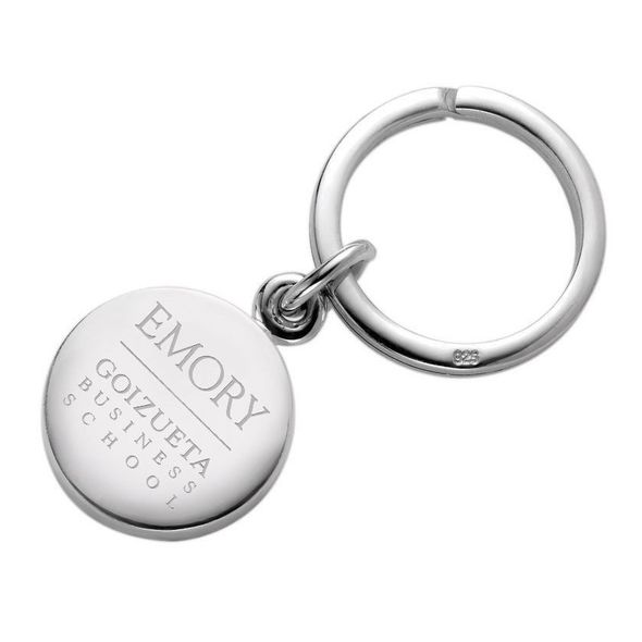 Emory Goizueta Sterling Silver Insignia Key Ring - Image 1