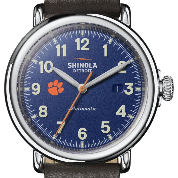 Clemson Shinola Watch, The Runwell Automatic 45mm Royal Blue Dial - Image 1