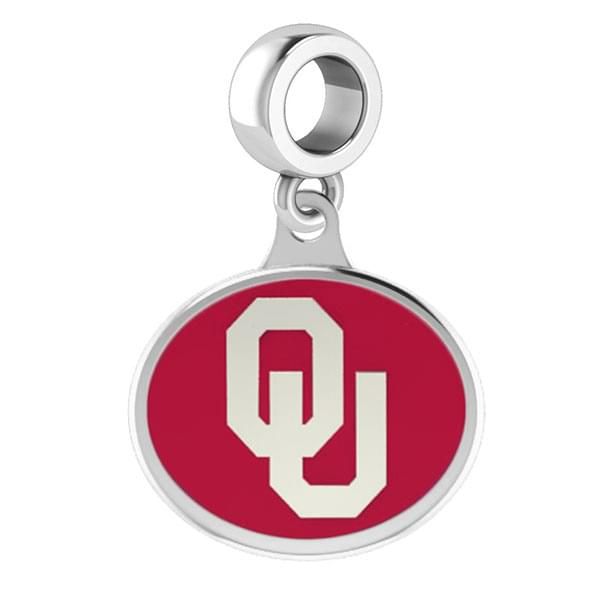 Oklahoma Round Enameled Drop Charm