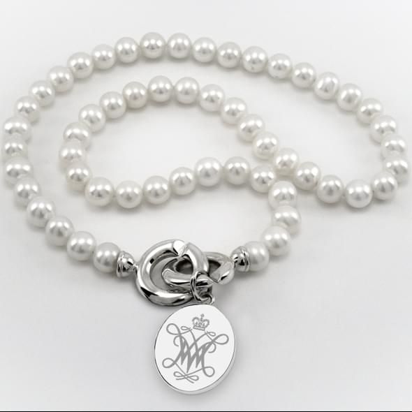 William & Mary Pearl Necklace with Sterling Silver Charm - Image 1