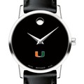 University of Miami Women's Movado Museum with Leather Strap - Image 1