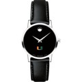 University of Miami Women's Movado Museum with Leather Strap - Image 2