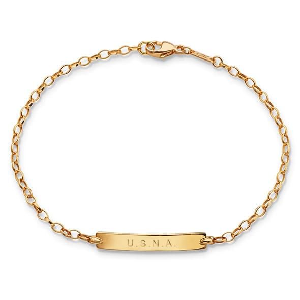 Naval Academy Monica Rich Kosann Petite Poesy Bracelet in Gold - Image 1