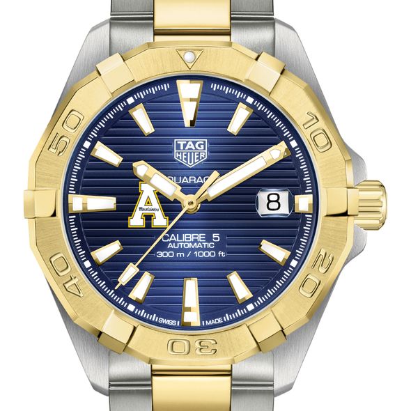 Appalachian State Men's TAG Heuer Automatic Two-Tone Aquaracer with Blue Dial - Image 1