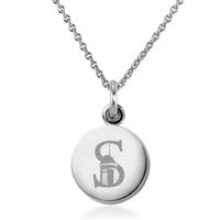 Siena Necklace with Charm in Sterling Silver