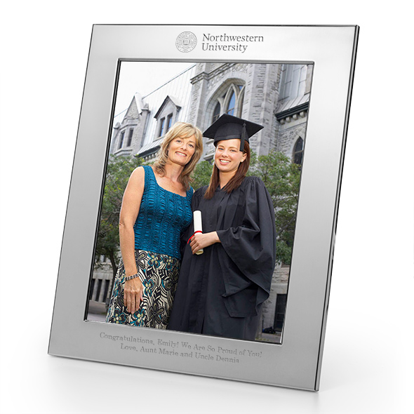 Northwestern Polished Pewter 8x10 Picture Frame