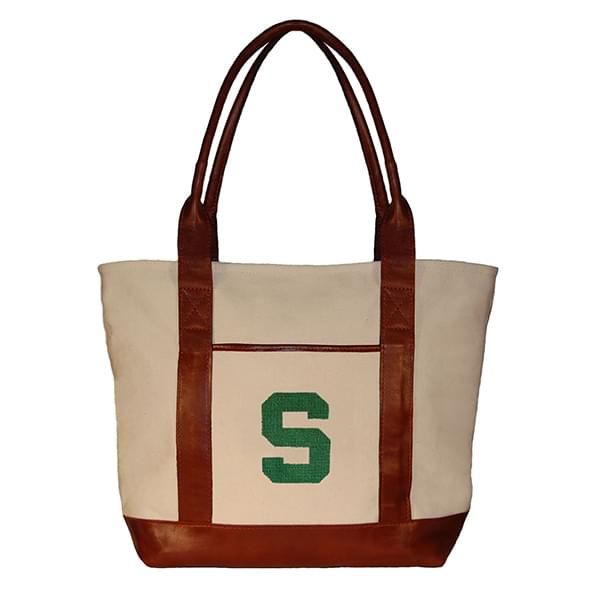 Michigan State Needlepoint Tote