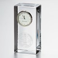 NC State Tall Glass Desk Clock by Simon Pearce - Image 1