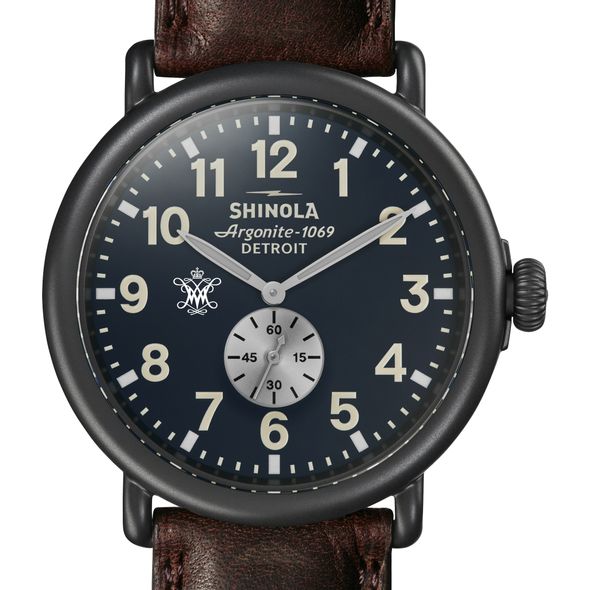William & Mary Shinola Watch, The Runwell 47mm Midnight Blue Dial - Image 1