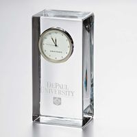DePaul Tall Glass Desk Clock by Simon Pearce