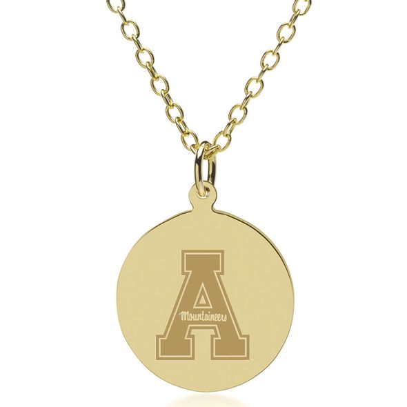 Appalachian State 14K Gold Pendant & Chain - Image 1