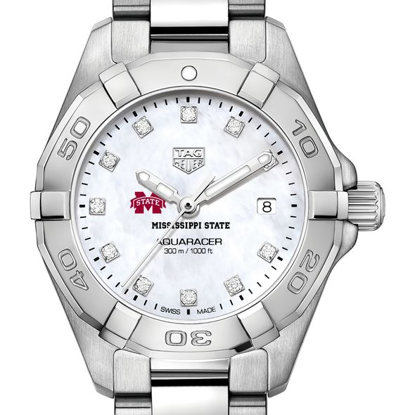 Mississippi State Women's TAG Heuer Steel Aquaracer with MOP Diamond Dial