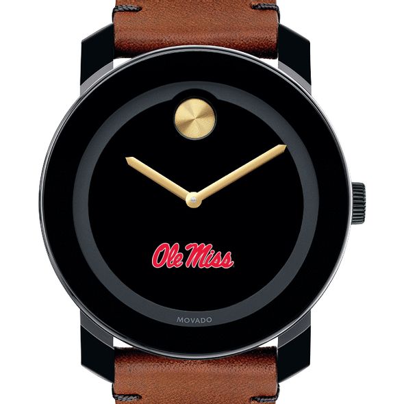 University of Mississippi Men's Movado BOLD with Brown Leather Strap - Image 1