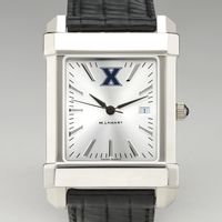 Xavier Men's Collegiate Watch with Leather Strap