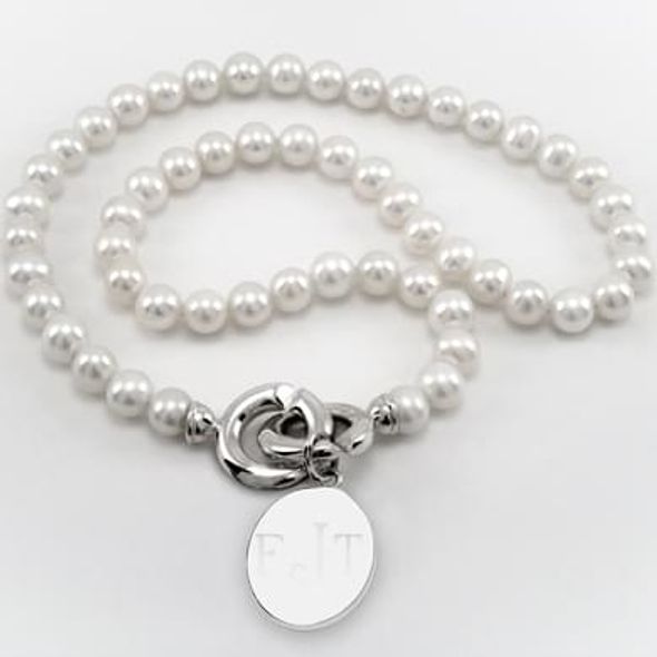 Pearl Necklace with Sterling Silver Charm - Image 1