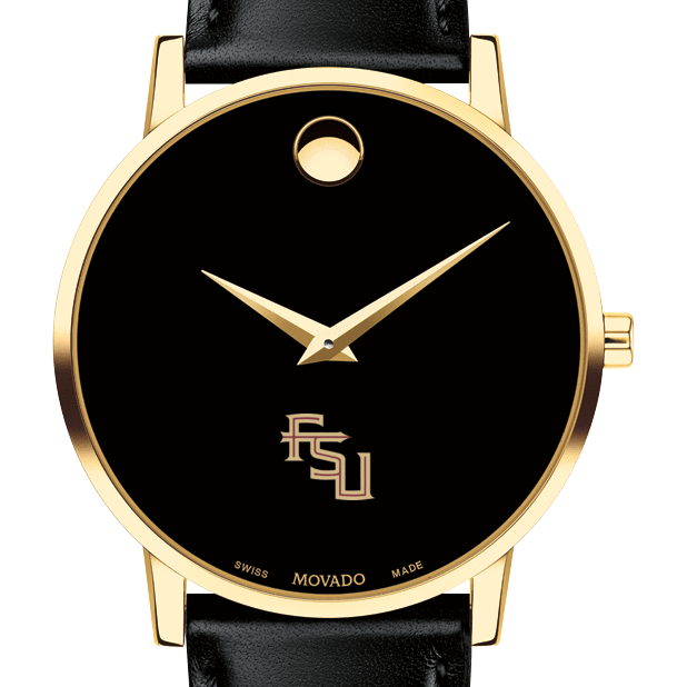 Florida State Men's Movado Gold Museum Classic Leather