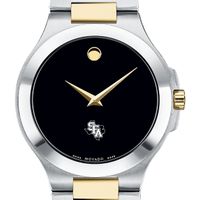 SFASU Men's Movado Collection Two-Tone Watch with Black Dial
